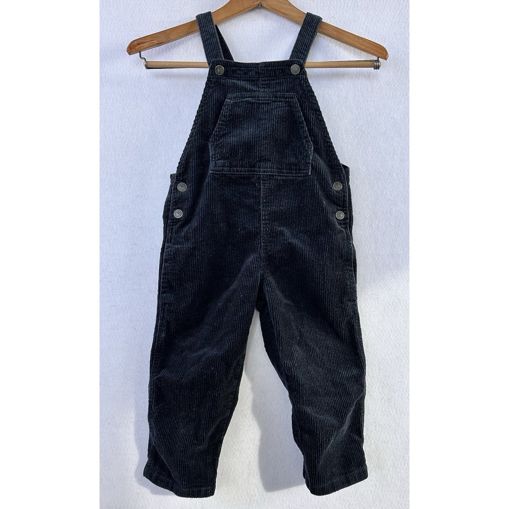 Zara Corduroy Overalls Retro Toddler Kids 3-4 Blue Excellent
